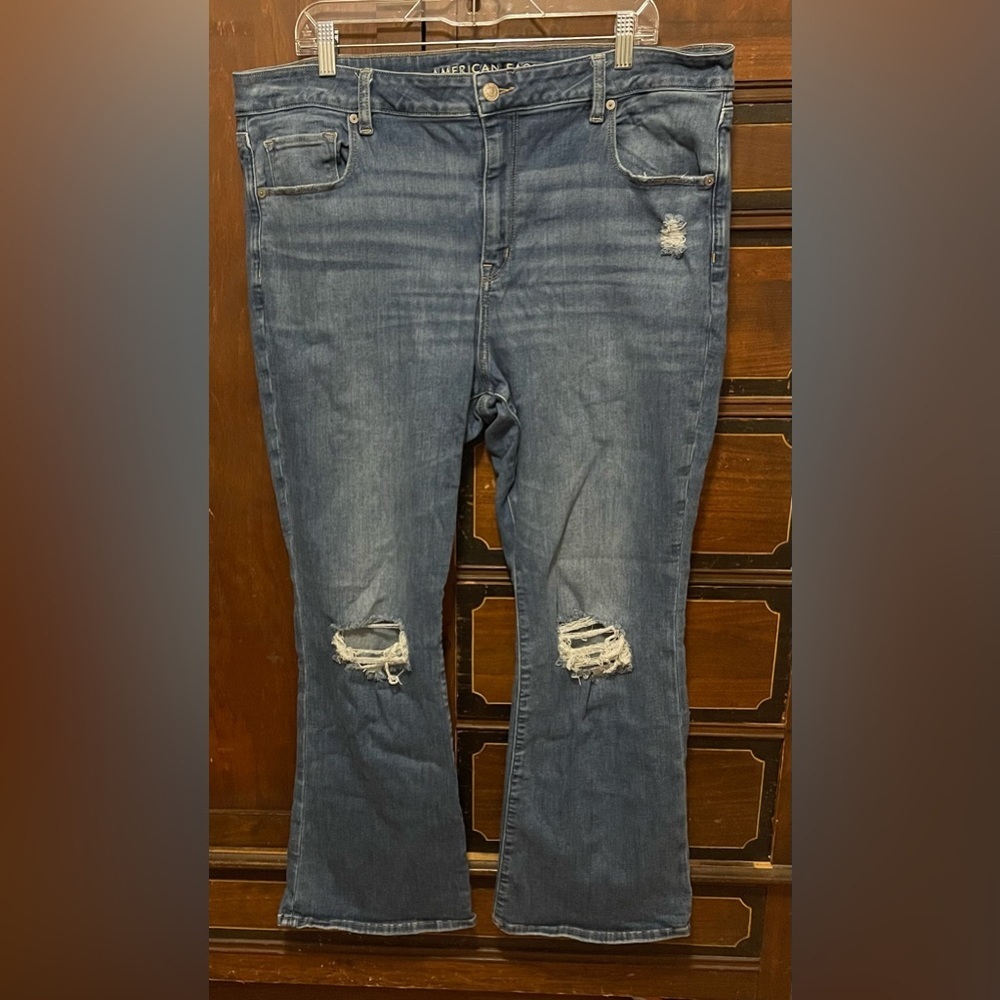 American Eagle Outfitters High-rise Distressed Flare Jeans